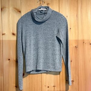 Aerie Heather Gray Cozy Turtleneck Long Sleeve Shirt